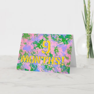 9 Months Sobriety Birthday / Anniversary Card