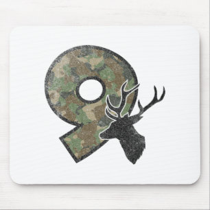 9 Nine Year Old Boy Ninth Birthday Country Camo De Mouse Pad