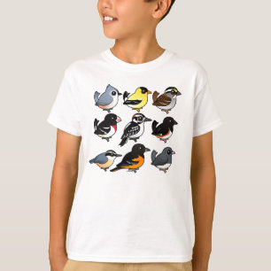 9 Northeast USA Backyard Birds T-Shirt