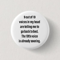9 out of 10 Voices Pin-Backed