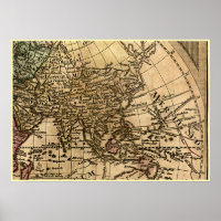9 Panel Colour Version de L'Isle World Map Frame 6