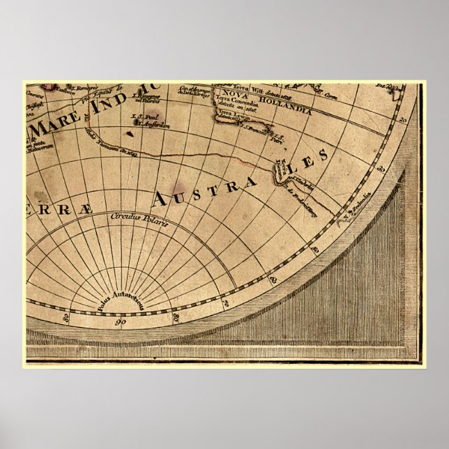 9 Panel Colour Version de L'Isle World Map Frame 9 Poster (Front)