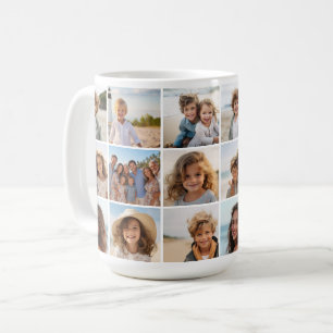9 Photo Collage - Same Photos Both Sides of Coffee Mug