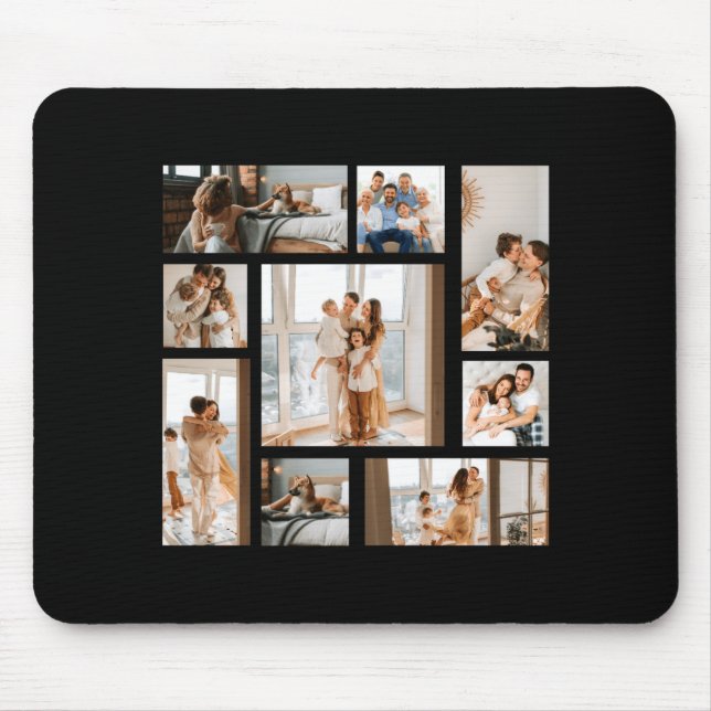 9 Photo Collage Template  Mouse Pad (Front)