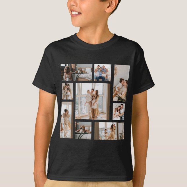 9 Photo Collage Template T Shirt  (Front)