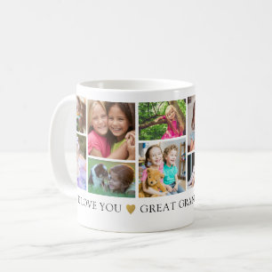 9 Photo Collage We Love You Great Grandma Keepsake Coffee Mug