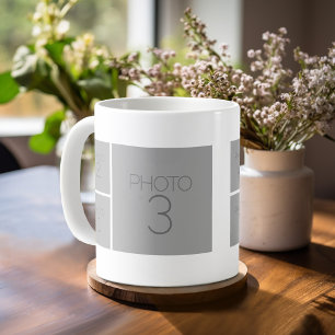 9 Photo Collage with optional background colour Coffee Mug