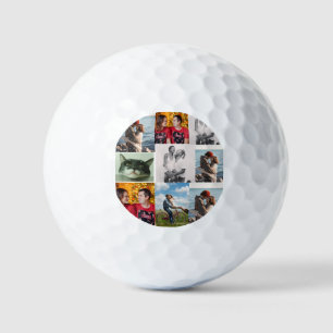 9 Photo Custom Personalized Collage Golf Balls