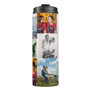 9 Photo Custom Personalized Collage Thermal Tumbler