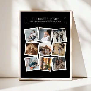 9 Photo Family Collage Poster