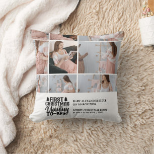 9 Photo Mummy to be Christmas Pregnancy  Cushion
