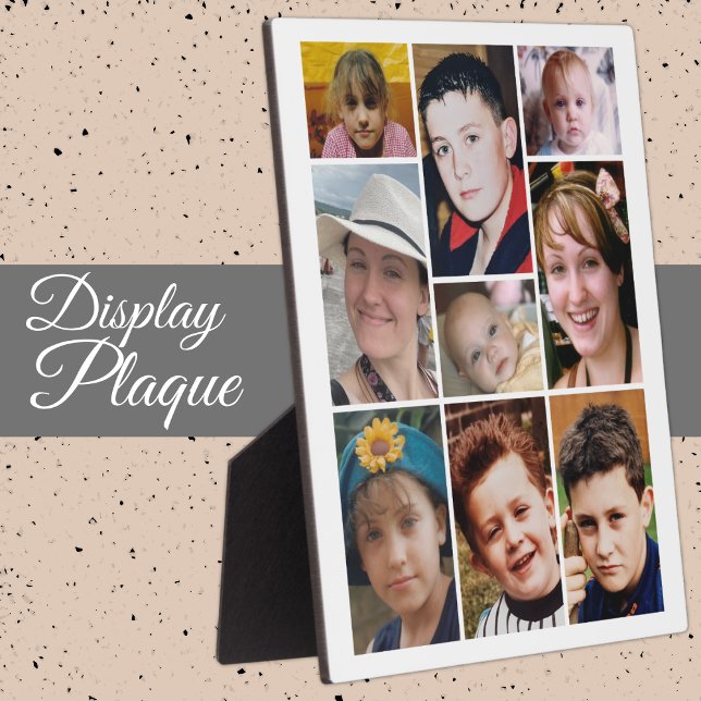 9 photo white display plaque (Creator Uploaded)