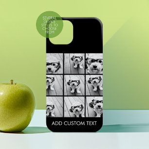 9 Photos - Minimal Grid on Black Background Case-Mate iPhone 14 Pro Max Case