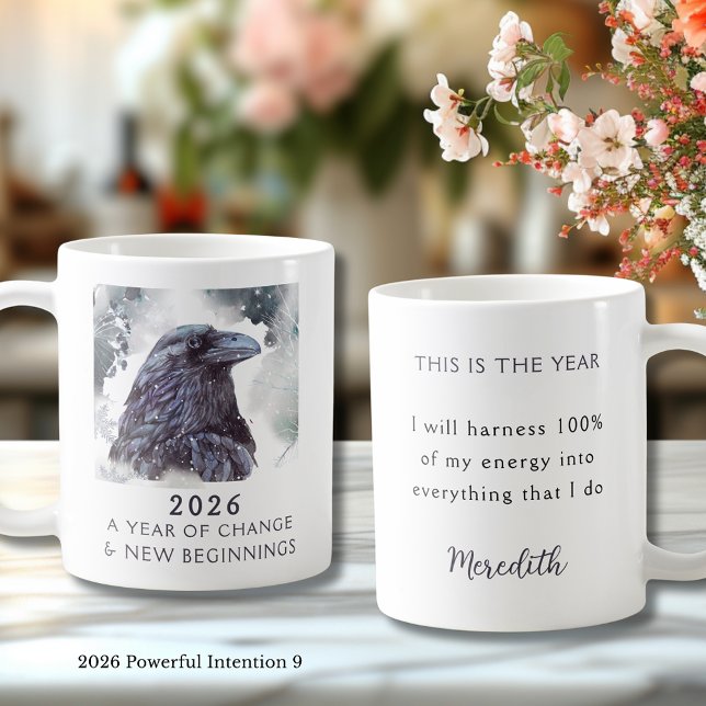 9. Raven 2026 Year of Change Powerful Intention Coffee Mug (Raven 2026 Year of Change and New Beginnings Powerful Intention 9 Coffee Mug)