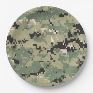 9" Round Paper Plate Navy Type III Three Digital