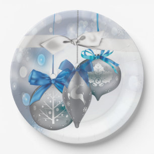 9" Round Paper Plate Ornaments Snowflakes Snow Fla