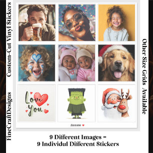 9 Square Individual Custom Photo/Image Collage