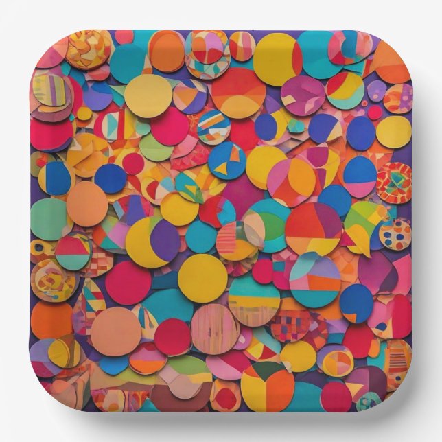 9" Square Paper Plate (Front)