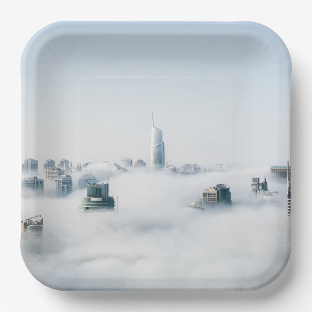 9" Square Paper Plate (Front)