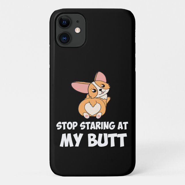 9 Stop Starting At My Butt Case-Mate iPhone Case (Back)