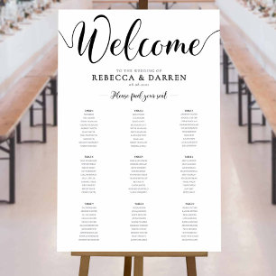 9 Table Wedding Seating Chart