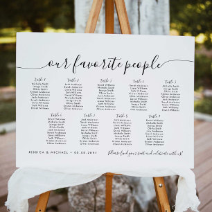 9 Tables Modern Our Favourite People Seating Chart