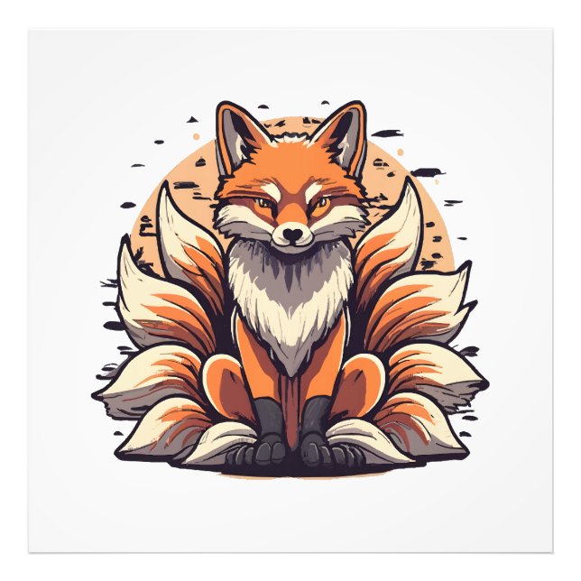 9 Tailed Fox Spirt Photo Print (Front)