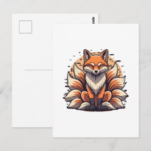 9 Tailed Fox Spirt Postcard