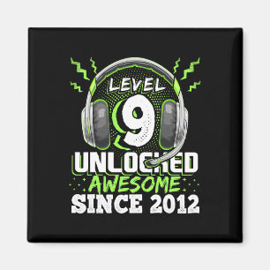 9 Unlocked Awesome 2012 Video Game 9th Birthday Gi Magnet
