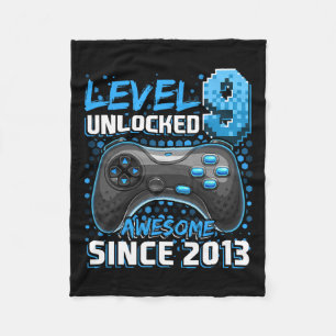 9 Unlocked Awesome 2013 Video Game 9th Birthday 3 Fleece Blanket