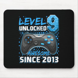 9 Unlocked Awesome 2013 Video Game 9th Birthday 3  Mouse Pad