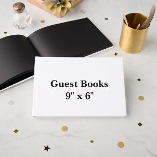 9" x 6" Black 60# Eclipse Guest Book