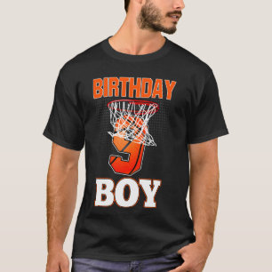 9 Year Old 9th Birthday Party Basketball Theme Boy T-Shirt