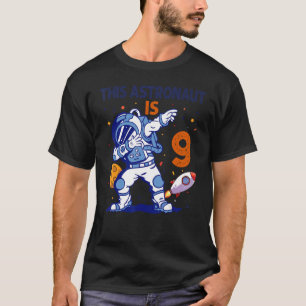 9 Year Old Astronaut Space Planet 9th Birthday Boy T-Shirt