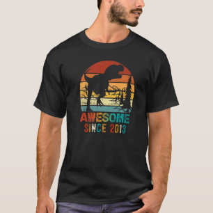 9 Year Old Awesome Since 2013 9th Birthday Dinosa T-Shirt