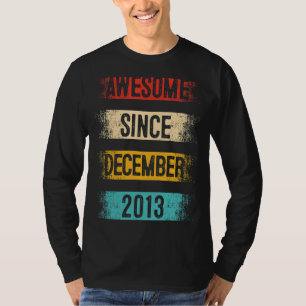 9 Year Old Awesome Since December 2013 9th Birthda T-Shirt