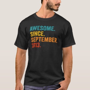9 Year Old Awesome Since September 2013 9th Birth T-Shirt