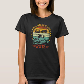 9 Year Old Awesome Since September 2013 9th Birth T-Shirt
