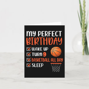 9 Year Old Basketball Birthday Party 9th Boy Bday Card