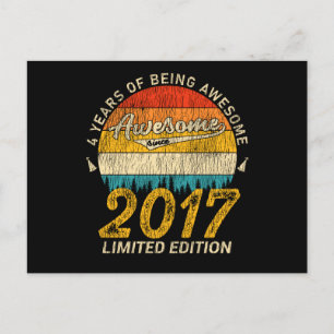 9 Year Old Bday Retro Awesome 9th Birthday Gift    Postcard