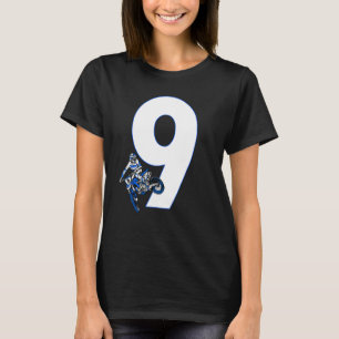 9 Year Old Boy Motocross Motorcycle 9th Birthday T-Shirt