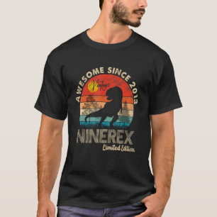 9 Year Old Dinosaur Awesome Since 2013 9th Birthda T-Shirt