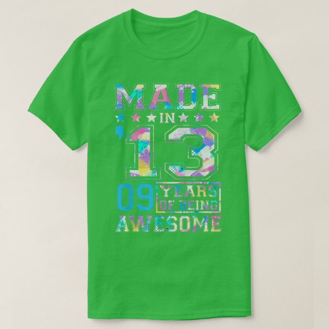 9 Year Old Girl Gifts For 9th Birthday Party Born  T-Shirt (Design Front)