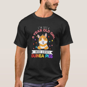 9 Year Old Girl Who Loves Guinea Pigs  Wheek T-Shirt