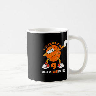 9 Year Old Happy 9th Birthday Basketball 9th Birth Coffee Mug