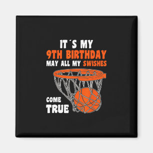 9 Year Old Happy 9th Birthday Sketll 9th Birthday  Magnet