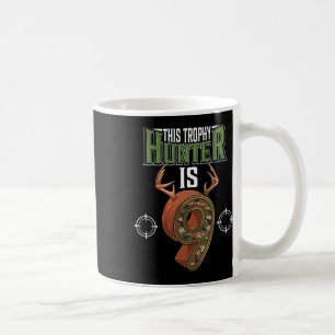 9 Year Old Hunting 9th Birthday Party Deer Hunter Coffee Mug