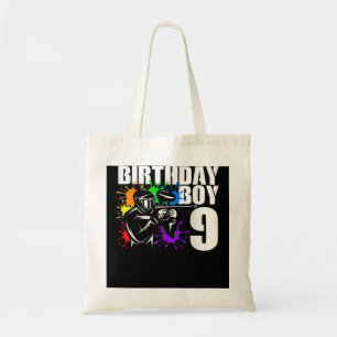 9 Year Old Paintball Birthday Party Boys 9th Gift  Tote Bag
