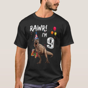 9 Year Old Rex Dinosaur 9th Birthday Boy T-Shirt
