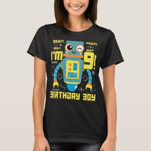 9 Year Old Robot Science Engineer Robotics Birthda T-Shirt